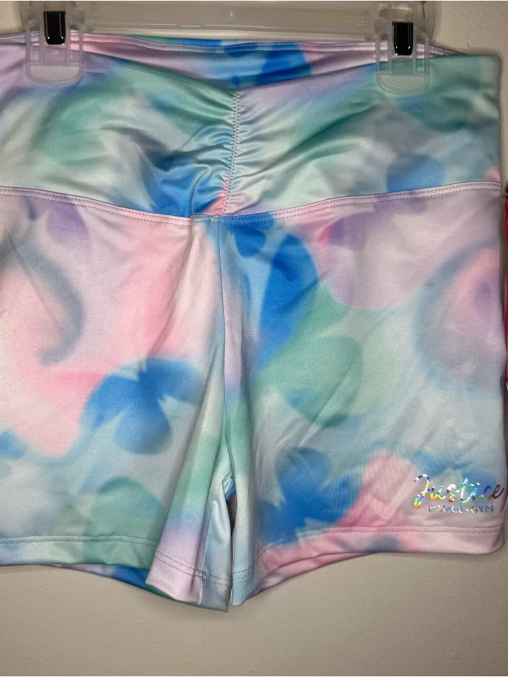 Justice Cinch Waistband Dance/Gym Shorts Girls XL (16/18) Butterfly Print NEW